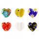 Millefiori-Perlen Herz Blume 8x8mm - Multicolour